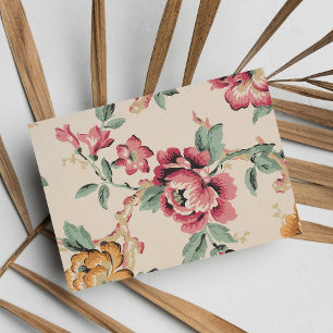 Vintages Shabby Chic Rot-Weiß und Schwarz-Rose Postkarte