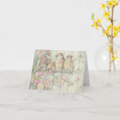 Vintages Shabby Chic verblasste Blumengeflügel Karte (Gelbe Blume)