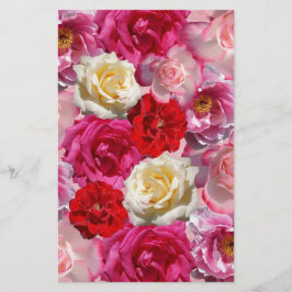 Vintages Shabby Chic Vibranly Country Rose Briefpapier