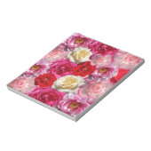 Vintages Shabby Chic Vibranly Country Rose Notizblock (Rotiert)