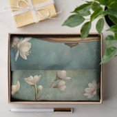 Vintages Shabby Chic-Vogelkoffer mit Rose Seidenpapier (Geschenk)