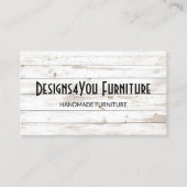 Vintages Shabby White Wood Visitenkarte (Vorderseite)