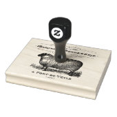 Vintages Sheep Mercantile Animal Script Gummistempel (Stempel)