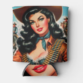 Vintages Sheriff-Button Dosenkühler (Vorderseite)