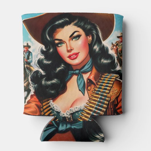 Vintages Sheriff-Button Dosenkühler (Rückseite)