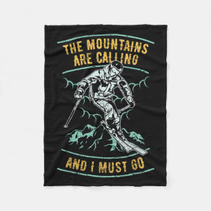 Vintages Shirt - Berge rufen Skifahren Fleecedecke