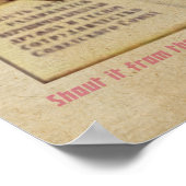 Vintages SHIT-Stolperplakat Poster (Ecke)