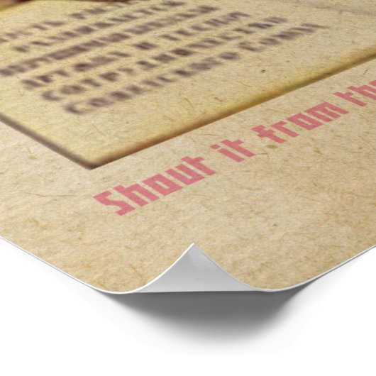 Vintages SHIT-Stolperplakat Poster (Ecke)