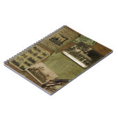 Vintages sich fortbewegendes gewundenes Notizbuch Notizblock (Linke Seite)