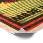 Vintages Sicherheitsmatratetikett - Tiger Poster (Ecke)