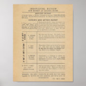 Vintages Sicherheitspaket für Atombomben 1950 Poster (Vorne)