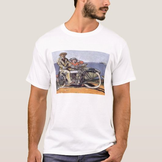 Vintages Sidecar Mortorrad T-Shirt (Vorderseite)