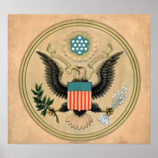 Vintages Siegel der USA Poster (Vorne)