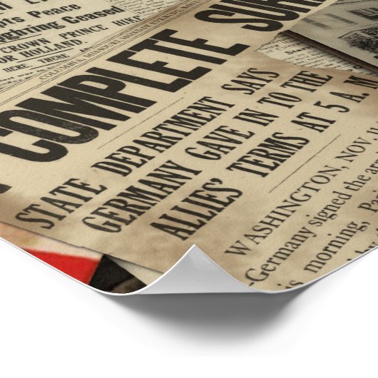 Vintages Siegesposter des Zweiten Weltkriegs Poster (Ecke)