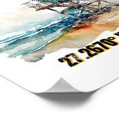 Vintages Siesta Key Florida Beach Poster (Ecke)