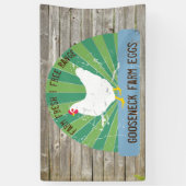 Vintages Sign-Look Banner für Frische Eier (Vertikal)