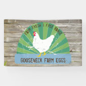 Vintages Sign-Look Banner für Frische Eier (Horizontal)