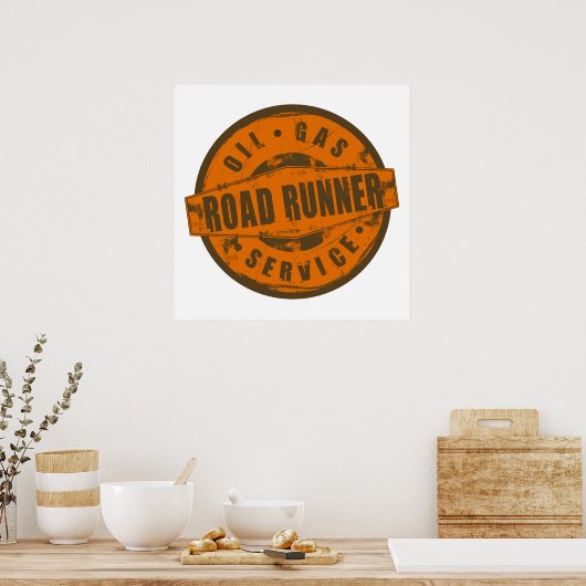 Vintages Sign Road Runner Poster (Küche)