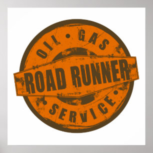 Vintages Sign Road Runner Poster