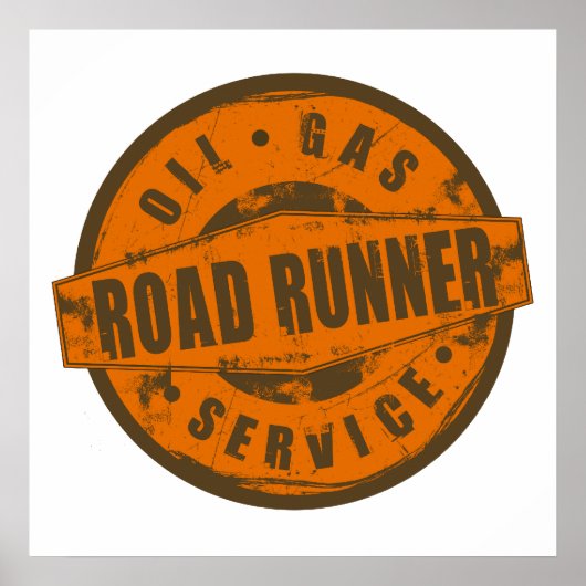 Vintages Sign Road Runner Poster (Vorne)