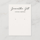 Vintages Signaturskript Ivory Earring Juwelier Visitenkarte (Vorderseite)