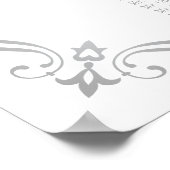 Vintages Silber Blühe Hochzeitssitze Poster (Ecke)