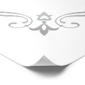 Vintages Silber Blühe Hochzeitssitze Poster (Ecke)