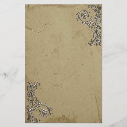 Vintages Silber Briefpapier (Vorderseite)