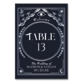 Vintages Silber Elegantes mystisches Tarot Hochzei Tischnummer (Vorderseite)