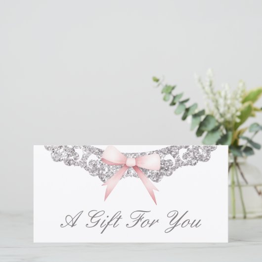 Vintages Silberrahmen - Rosa Buggeschenk (Stehend Vorderseite)