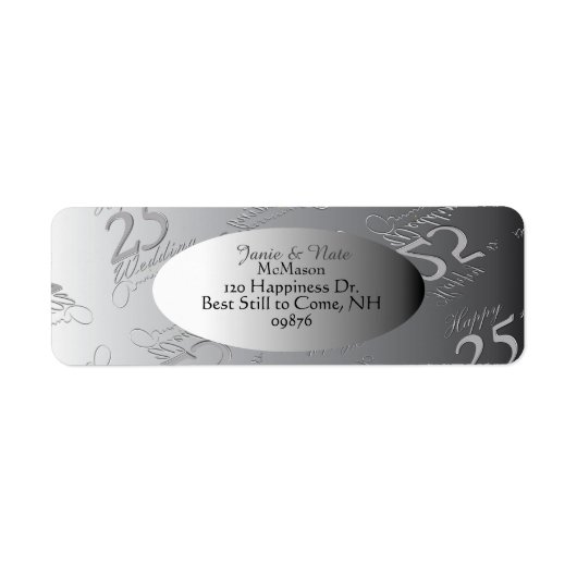 Vintages Silver 25. Wedding Anniversary" (Vorne)