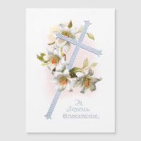 Vintages Silver Cross und Osterlilien