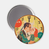 Vintages Silvesterpaar Magnet (Vorderseite/Rückseite)