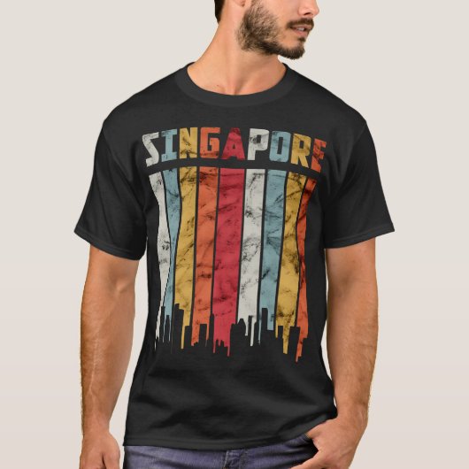Vintages Singapur T-Shirt (Vorderseite)