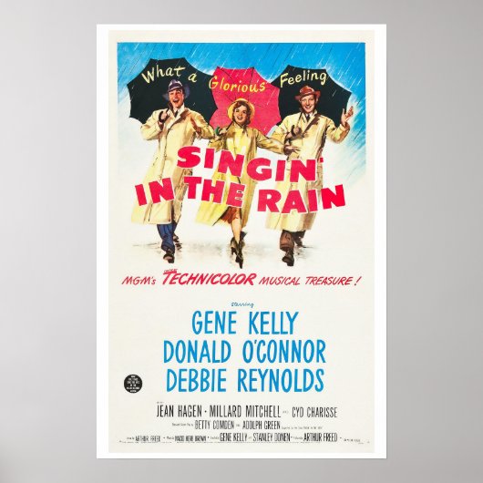 Vintages Singin im Regenfilm Poster (Vorne)
