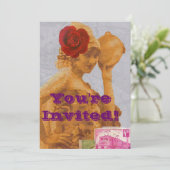 Vintages Sinti und Roma Einladung (Stehend Vorderseite)