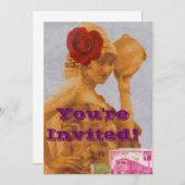 Vintages Sinti und Roma Einladung (Vorne/Hinten)