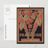 Vintages Sirop de Framboise Ad Postkarte (Vorne/Hinten)
