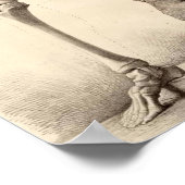 Vintages Sitzen Skelettplakat drucken Poster (Ecke)