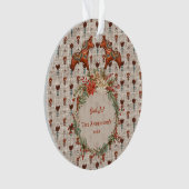 Vintages Skandinavien Folk Art Dalecarlia Weihnach Ornament (Vorderseite)