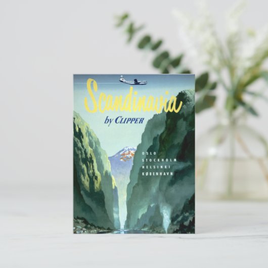 Vintages Skandinavien von Clipper Postkarte (Stehend Vorderseite)