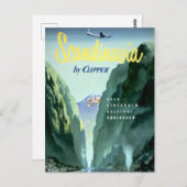 Vintages Skandinavien von Clipper Postkarte (Vorne/Hinten)