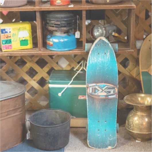 Vintages Skateboard Aufkleber (Vorderseite)