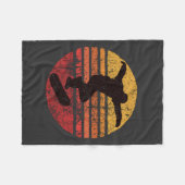 Vintages Skateboard Fleecedecke (Vorderseite (Horizontal))