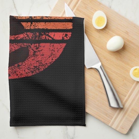 Vintages Skateboard Geschirrtuch (Viertel Falte)