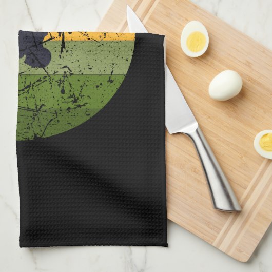 Vintages Skateboard Geschirrtuch (Viertel Falte)