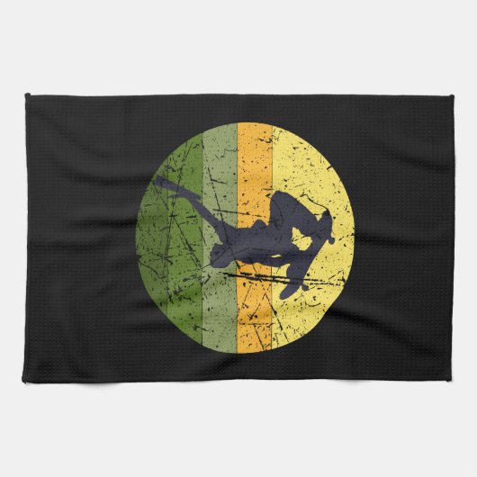 Vintages Skateboard Geschirrtuch (Horizontal)