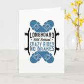 Vintages Skateboard Karte (Gelbe Blume)