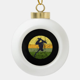Vintages Skateboard Keramik Kugel-Ornament