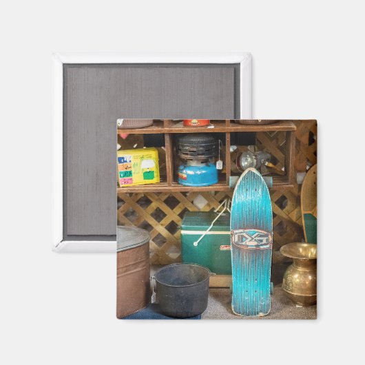 Vintages Skateboard Magnet (Vorderseite/Rückseite)